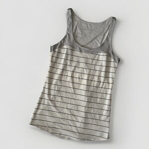 Lululemon Medium Womens Tank‎ Top Casual Stretch Black Striped